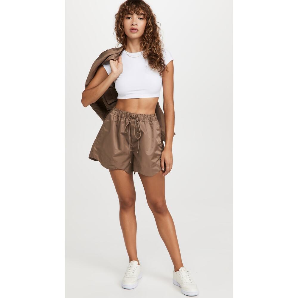 GANNI Brown Outerwear Nylon Shorts Size 42